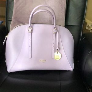 Guess Luxe Lavender Leather Dome Handbag
